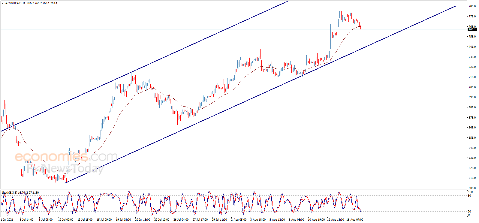 Midday update for Wheat price 17-08-2021