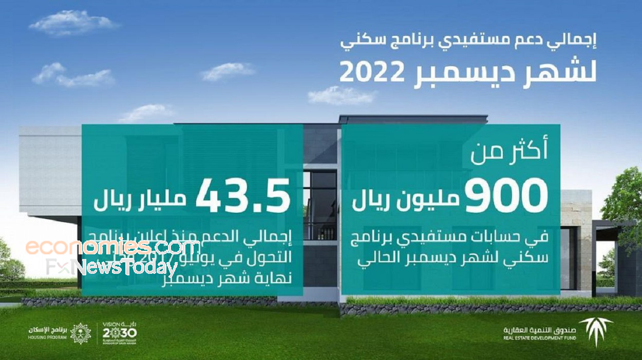 إيداع أكثر من 900 مليون ريال في حسابات مُستفيدي برنامج "سكني" السعودي لشهر ديسمبر 2022